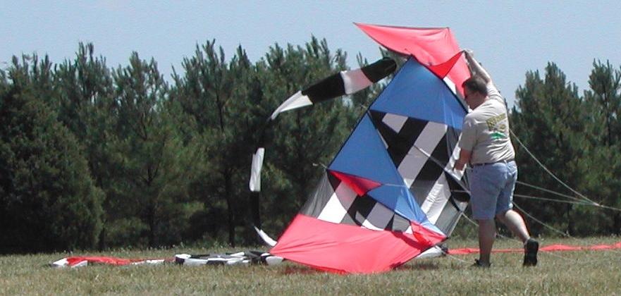 After the genki took all the other kites, down, Jim 'finally' put it away.